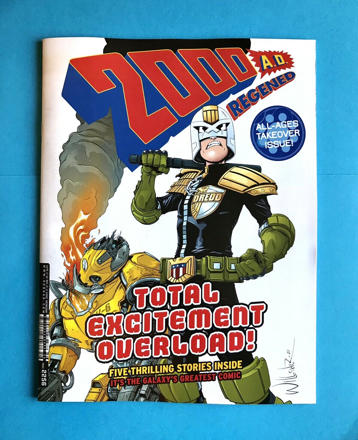 2000AD PROG 2256 REGENED / 3rd NOV 2021  REBELLION  NM  CADET DREDD