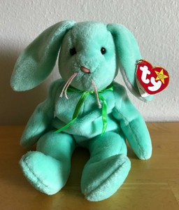 green bunny beanie baby