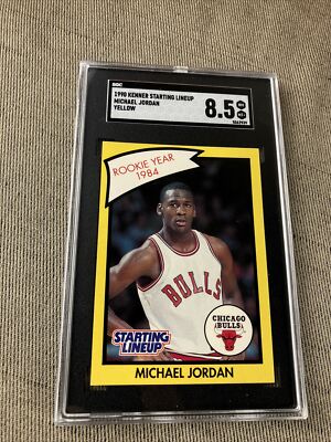 1990 Kenner Starting Lineup Michael Jordan SGC 8.5 Yellow “Rookie 