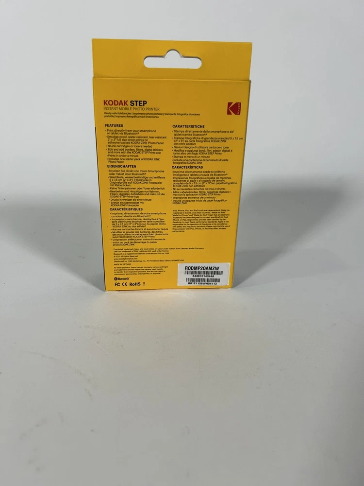 Kodak Step Instant Mobile Photo Printer - RODMP20AMZW
