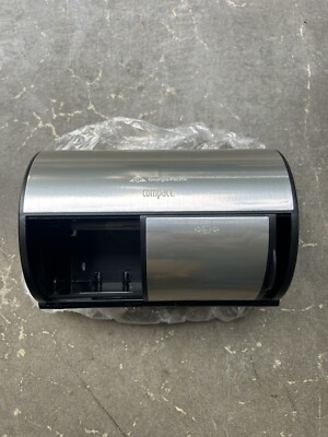 (2)-PACK New Compact Tissue Dispenser 56796 Stainless Steel Open box