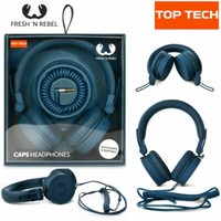 New Caps Wired On-Ear Headphones Foldable Deep Base Microphone + Remote