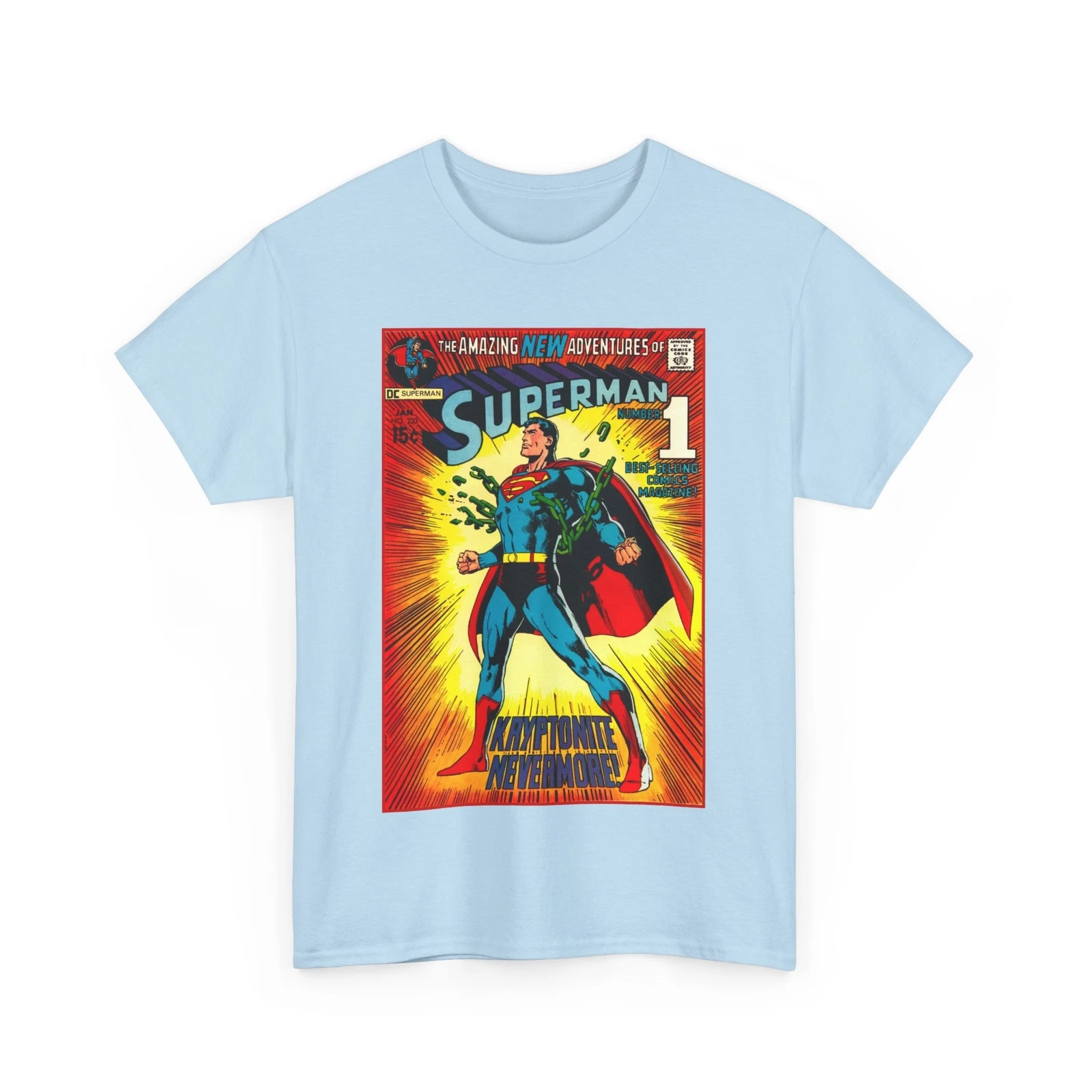 Superman T-Shirt - #233 Kryptonite No More - Classic DC Comics Bronze Age Cover