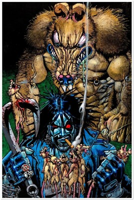 Lobo vs. The Rat King Poster   Simon Bisley Art from Unreleased Game (2005)