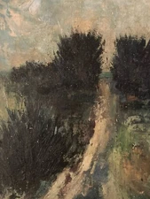 Very Pretty Painting Edge Sea Oil on Canvas On Cardboard Impressionist Xixth