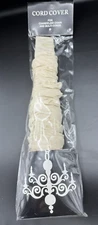 NIP VATICAN HOMES CHANDELIER LAMP CHAIN COVER BEIGE  3inW X 6ft L Gorgeous!! NEW