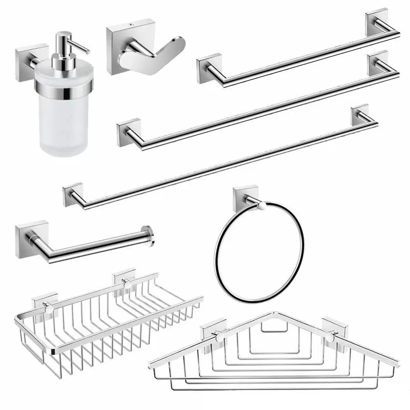 Cesta de jabonera en rejilla esquina baño pared acero inoxidable neoclásico USCT Foto 3 de 4