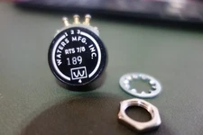 Waters Mfg RTS 7/8 189 1/4" Shaft 3/8" Hi 500 Ohm 1 Turn Precision Potentiometer