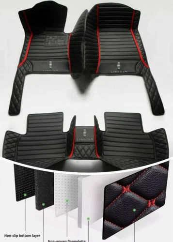 For Lincoln MKZ Car Floor Mats Custom Leather Luxury Liners Waterproof Carpets - Imagen 18 de 37