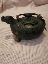 Alte Chinesische Teekanne - Bronze - museales Sammlerstück!