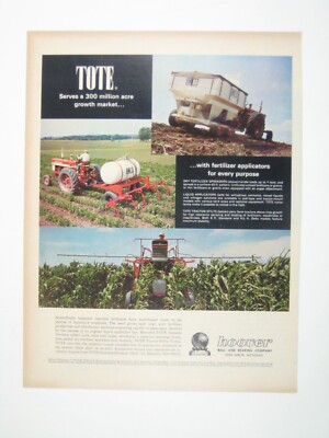 Tote Fertilizer Applicator Agriculture Equipment Vintage Print Ad Farming