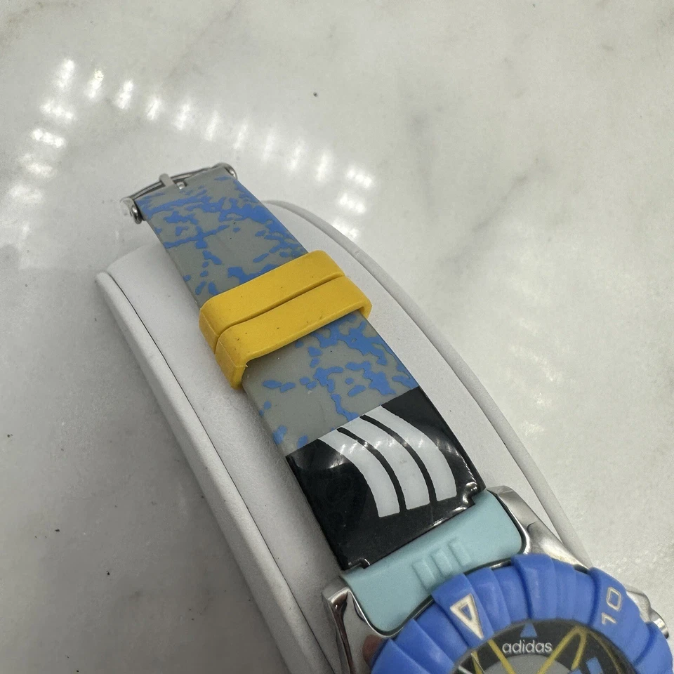 Raro Reloj Hombre Adidas 10-0021 Azul, Batería Nueva  Foto 4 de 4