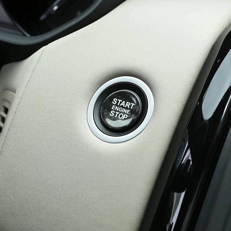 Borde de arranque de motor de coche de carbono para Land Rover Discovery 5 Sport Range Rover Evoque Foto 3 de 3