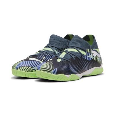 PUMA FUTURE 7 MATCH IT + Mid Jr., Gray Skies-PUMA White-Fizzy Apple