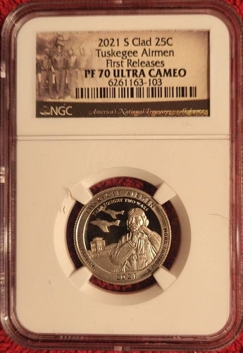 2021 s clad proof Tuskegee Airmen quarter NGC PF 70 ultra cameo First Releases *