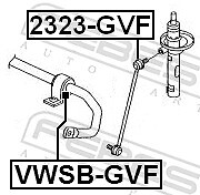 2x FEBEST Support Suspension Du Stabilisateur VWSB-GVF-KIT