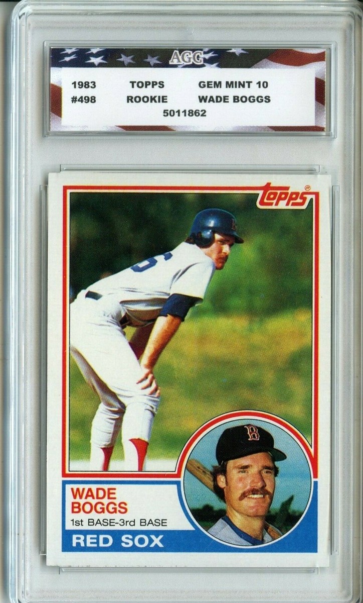 1983 Topps #498 Wade Boggs Rookie Card AGC 10 Gem Mint Boston Red