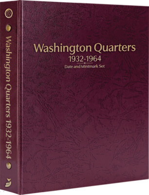 Whitman Prestige  Album-Washington Quarters: 1932-64 Date & Mintmark Set (Burg)