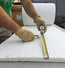 1" SuperWool Plus 4x24" Ceramic Fiber Blanket ALTERNATIVE Thermal Ceramics 2192F