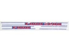 Hood Decal Set for Ford 2000 Gas 1968-1975 3-Cyl Tractor - Vinyl Kit Made in USA