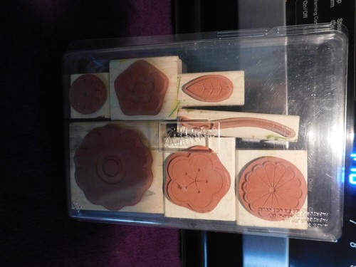 STAMPIN UP! Juego de 7 sellos montados en madera Petal Pizzazz #113417 *GM* - Imagen 4 de 5