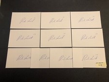 (Lot of 10) Rick Smith Autographed Bruins Signed 3x5 Index Cards Lot 10-3
