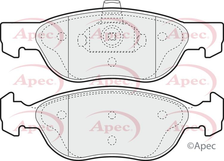 Apec Brake Pads Front R90 6001073149 6001073516 71752986 71769140 PAD1114