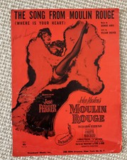 Moulin Rouge 1953 WHERE IS YOUR HEART Theme Song Movie Vintage Sheet Music Q05