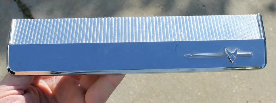 Vintage 1959 Dodge Coronet Royal Chrome Radio Delete Plate 1839142 OEM - Image 2 of 4