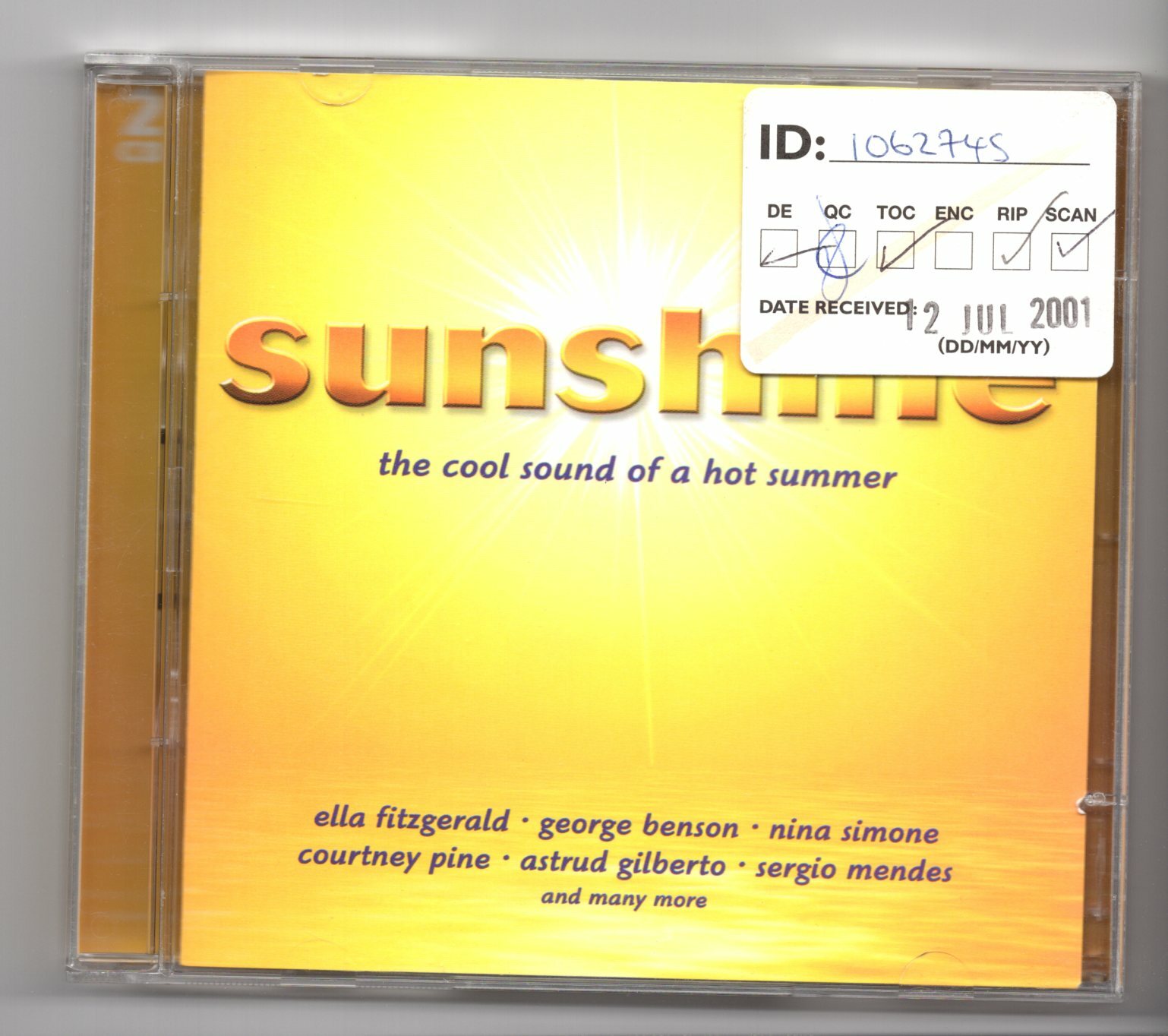 (IX266) Sunshine, 32 tracks various artists - 2001 double CD