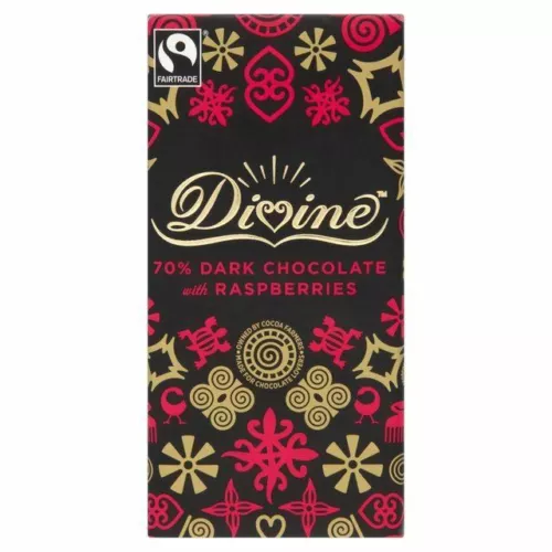 Divine Dark Chocolate with Raspberry - 90g