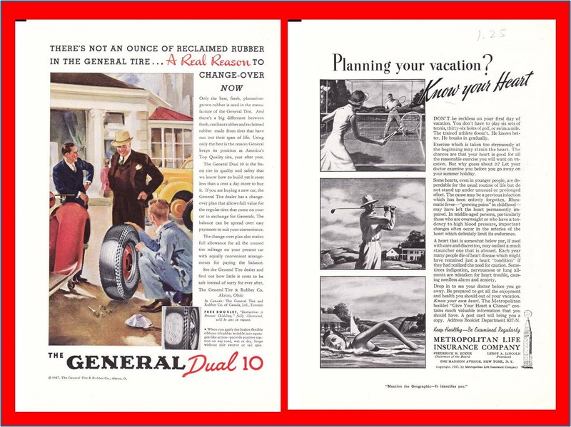 1937 General Tire & Rubber Dual 10 - Metropolitan Life Insurance Print Ad L101A