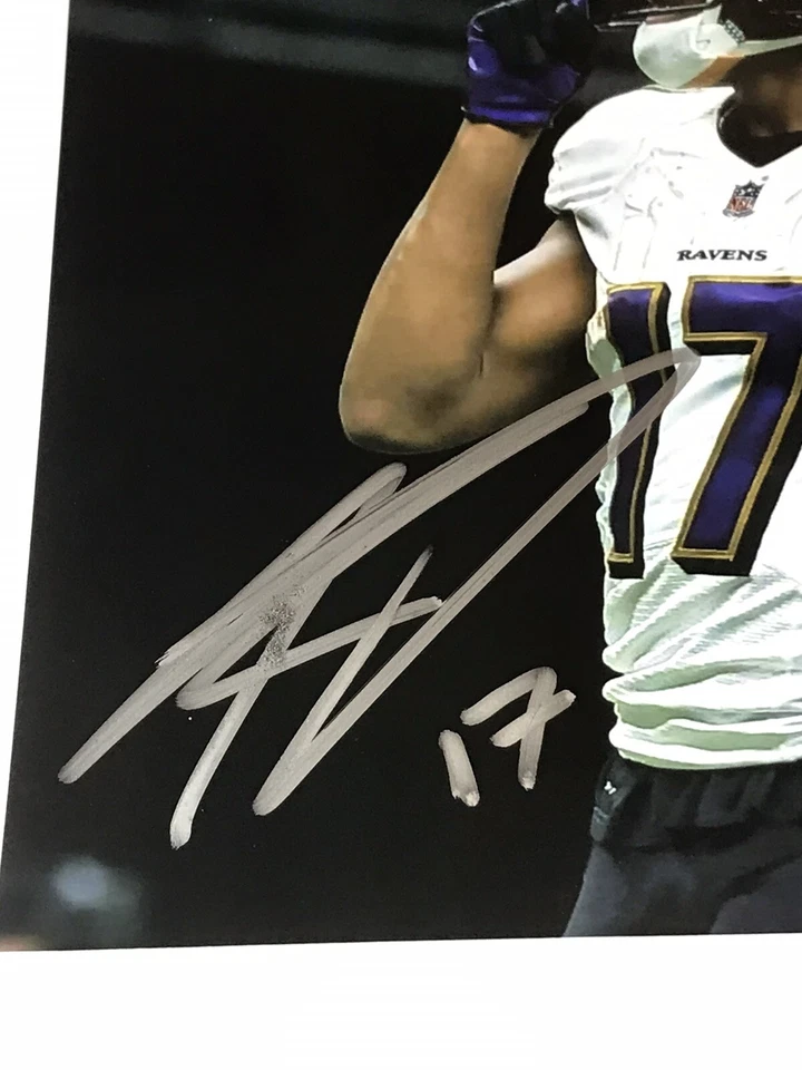 Foto firmada por Drake keniano 8x10 Baltimore Ravens fútbol americano autografiado Foto 2 de 2