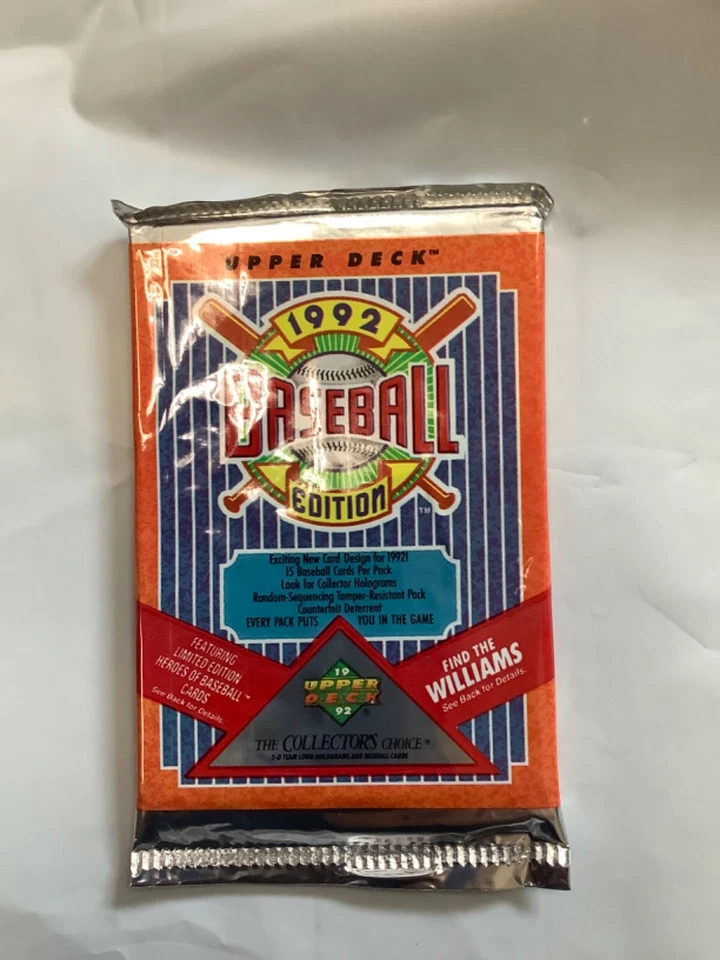 20 * 1992 Upper Deck 美国职棒大联盟棒球包(15 张卡)原厂封装! — 第 3/4 张图片