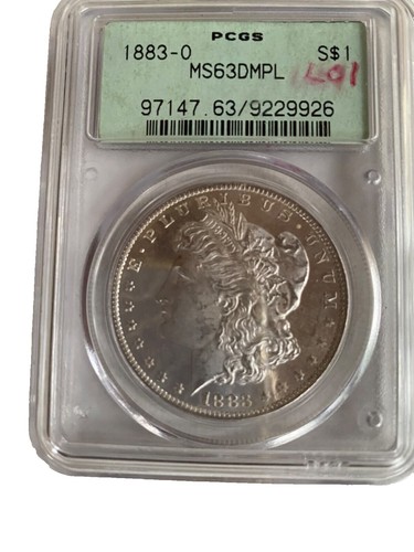 1883-O Morgan Silver Dollar ANACS MS 63 - Superb Luster, Rare New