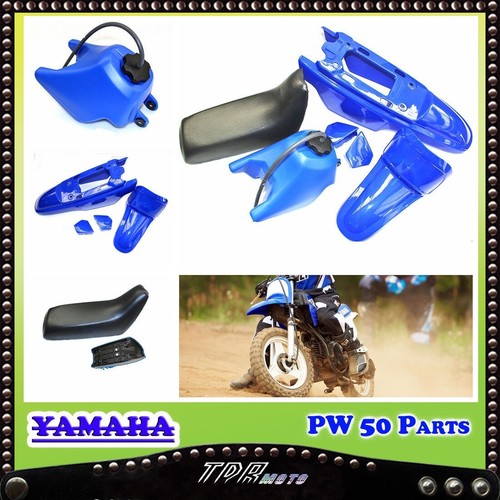 KIT DE PLÁSTICO TDR ASIENTO TANQUE GASOLINA GUARDABARROS AZUL PEEWEE PW PY 50 PARA YAMAHA PW50 PY50 - Imagen 9 de 9