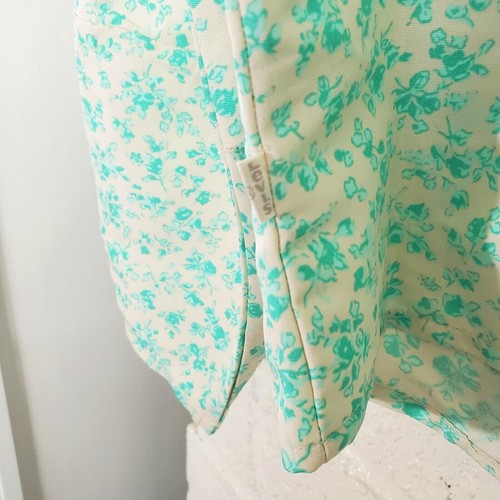 Levi's Women's Puff 3/4 Sleeve Cropped Blouse Electric Green Floral Size Medium - Picture 14 of 23