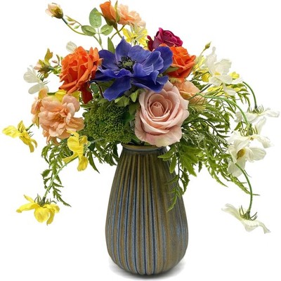 Dekorative Kunstblumen in Vase,  für Wohnzimmer, Esszimmer, Schlafzimmer