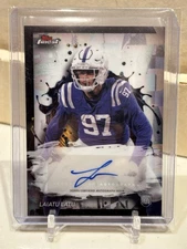 2024 Topps Finest #RFA-LL Laiatu Latu Rookie Finest Auto Base