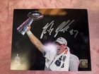 Rob Gronkowski “Gronk” Auto Signed  8x10 photo New England Pats Super Bowl 49!