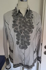 Damen Blusenshirt  Gr. 44, Biba, grautöne, Langarm