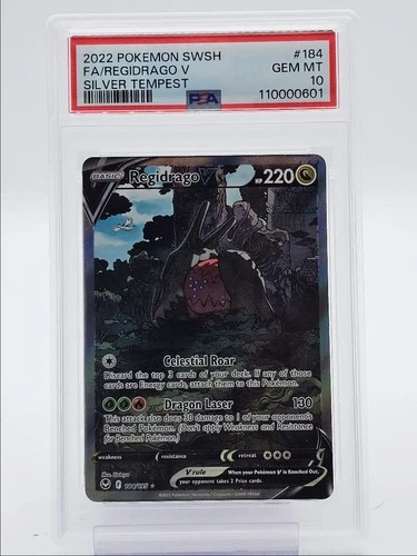 REGIDRAGO V 2022 POKEMON SILVER TEMPEST RARE A 184/195 PSA 10 Q6438