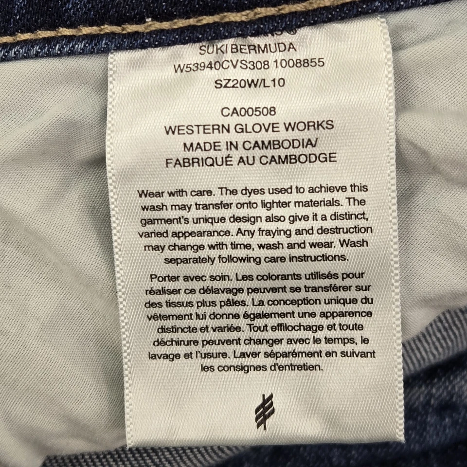 Pantalones Cortos Mujer Silver Jeans Co. 20 Azul Denim Bermudas Suki Botón Foto 3 de 4