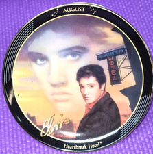 Elvis Presley Plate – Aug “Heartbreak Hotel” – VGC Bradford Calendar