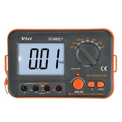 VICI Digital LCD Milliohmmeter VC480C+ 3 1/2 multimeter accuracy with power co