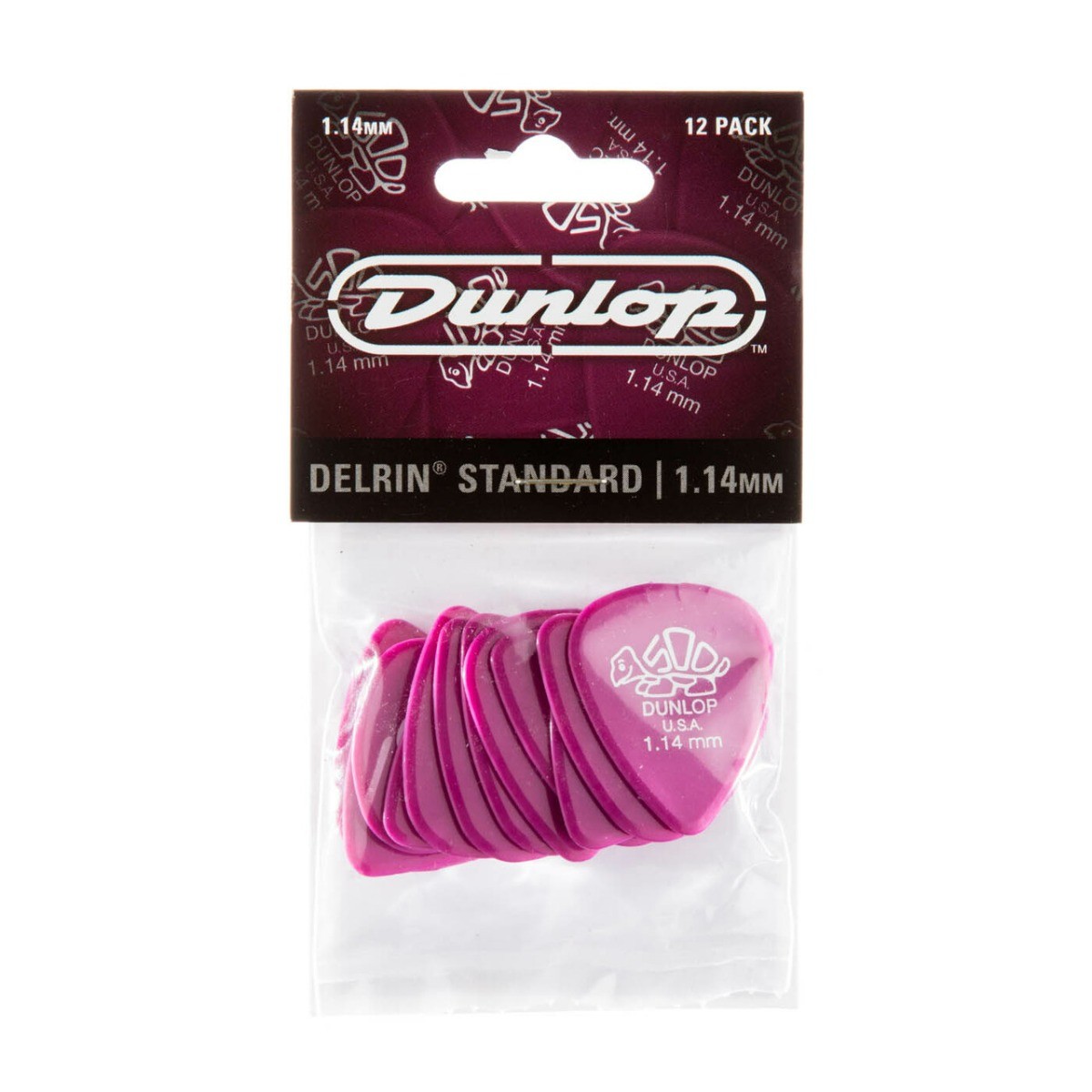 Dunlop 41P114 Delrin 500 Plectrums 1.14mm