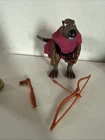 Vintage 1988 TMNT Splinter Soft Head Figure W/Ninja  Belt Bow Cane Accessories