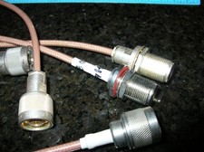 Test Coax Cables N SMA Male Female 1 to 2 Foot Length RF 50 Ohm