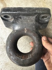 Pintle Hitch Lunette Ring 2.5 Id Black Steel 4.5 Bolt Pattern