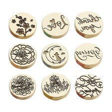Brass Wax Seal Stamp Head Replacements for Gifts Envelope Sealing Greeting Cards
